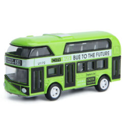 Children's Double-deck Bus Simulation Pull Back Alloy Toy