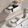 Punch-free Wall-mounted Double Layer Soap Dish Rack