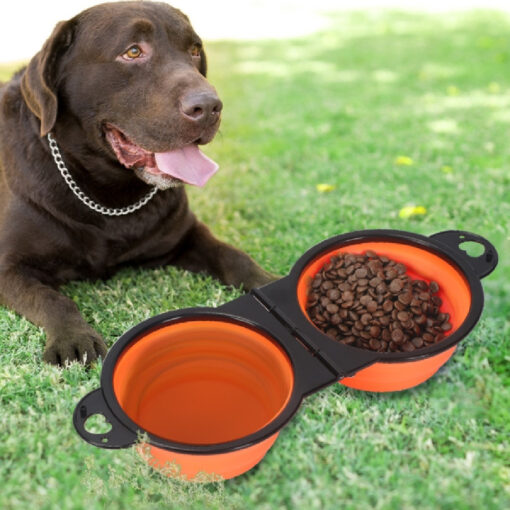 Portable Silicone Outdoor Pet Folding Feeder Bowl