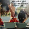 Double-layer Outdoor Folding Dog Drinking Water Bowl