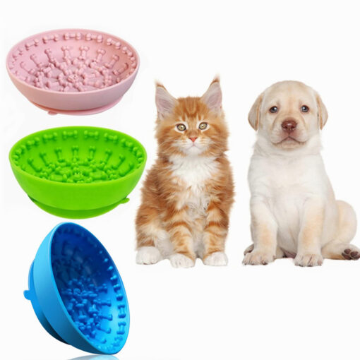 Suction Cup Non-slip Silicone Pet Slow Feeding Bowl
