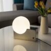 Creative Square Metal White Moon Table Wall Lamp