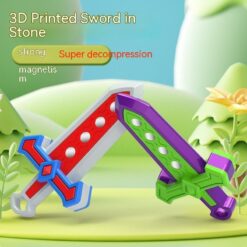 Portable Mini 3D Push Sword Decompression Toy