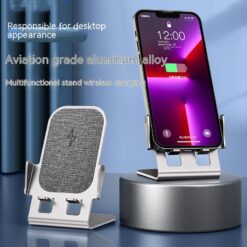 Smart Wireless Fast Charging Metal Mobile Desktop Stand