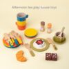 Colorful Dinnerware Simulation Tea Suit Cake Set Toy