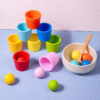 Wooden Children's Color Classification Cup Learning Toys