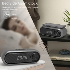 Wireless Charging Bedside Audio LED Alarm Clock