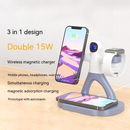 Magnetic Wireless Dual Mobile Phone 15W Fast Charger