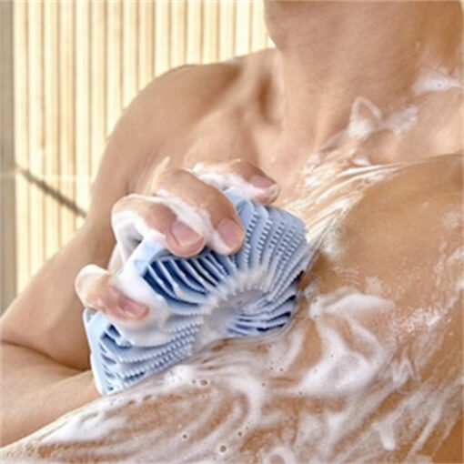 Portable Silicone Polygonal Massage Bath Brush