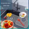 Foldable Silicone Kitchen Sink Protector Water Draining Pad