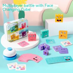 Children's Montessori Face-changing Cube Building Blocks Toy