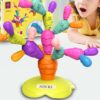 Interactive Magnetic Cactus Building Blocks Stacking Toy