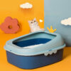 Double Layer Semi-enclosed Crown Litter Box