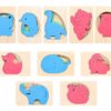 Multi-layer Children's 3D Wooden Animal Puzzle Toy