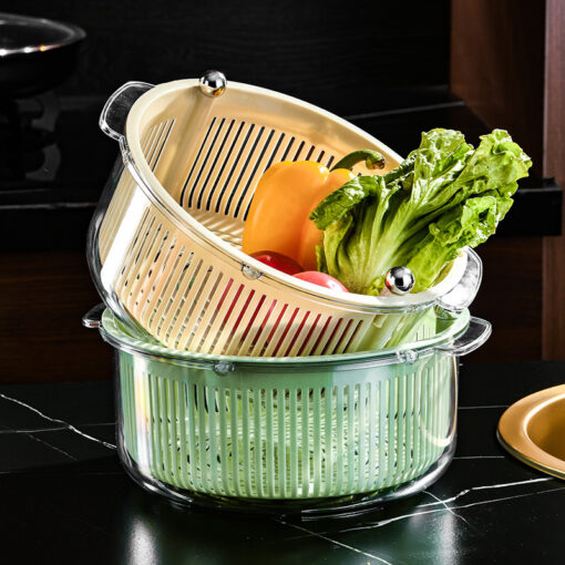 Drain Basket Kitchen Manual Laundry-drier Salad Spinner