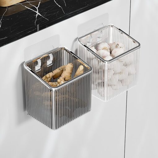 Wall Hanging Punch-free Bathroom Storage Container Rack