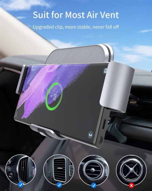 Wireless Folding Car Mount Phone Holder Charger - Image 4