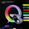 Portable Colorful Atmosphere Light Clock Bluetooth Speaker