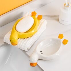 Creative Multipurpose Yellow Duck Ceramic Soap Holder