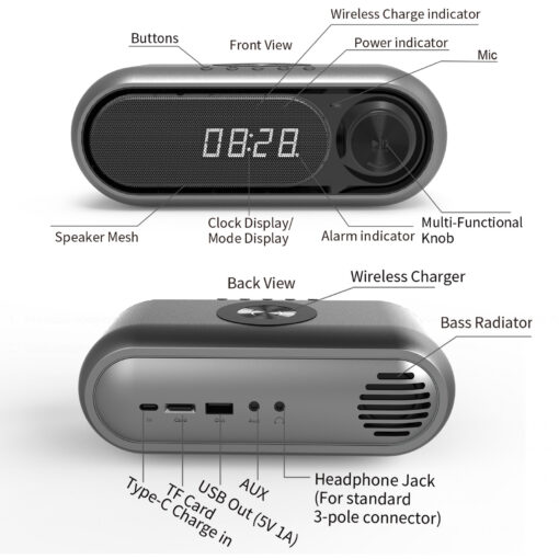 Multifunctional Wireless Charging Bluetooth Speaker - Image 4