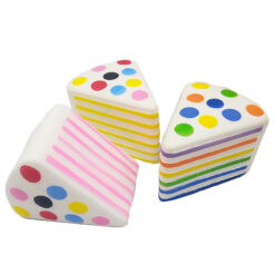 Portable PU Slow Rebound Triangle Cake Simulation Toy