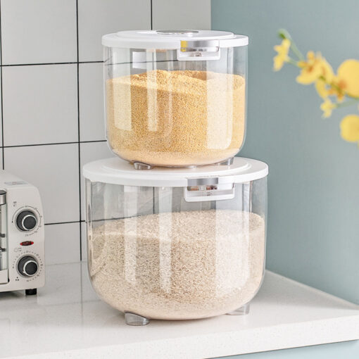 Household Transparent Insect-proof Rice Storage Bucket