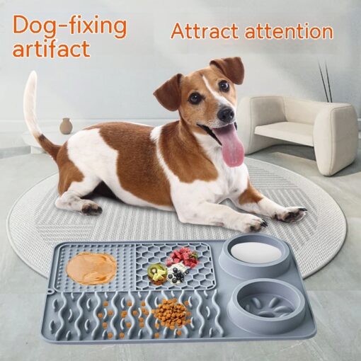 Multi-functional Non-slip Leak-proof Silicone Pet Plate