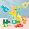 Children's Wooden Geometric Building Blocks Toy
