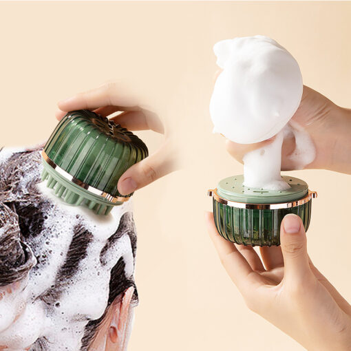 Silicone Foaming Shampoo Head Massage Comb Brush