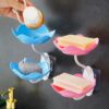 Punch-free Wall-mounted Double-layer Lotus Soap Holder