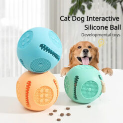 Interactive IQ Training Silicone Pet Food Leakage Toy