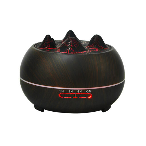 Wood Grain Mountain Atmosphere Flame Humidifier - Image 5