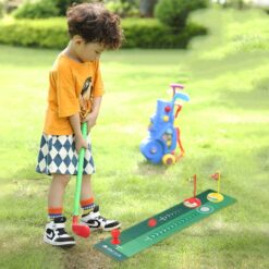 Children's Indoor Outdoor Pull Rod Telescopic Golf Toy