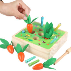 Children Early Education Wooden Pull Carrot Game Toy