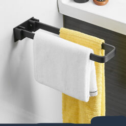 Multipurpose Aluminum Punching Free Bathroom Towel Rack