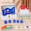 Colorful Children's Wooden Word Fight Building Blocks Game
