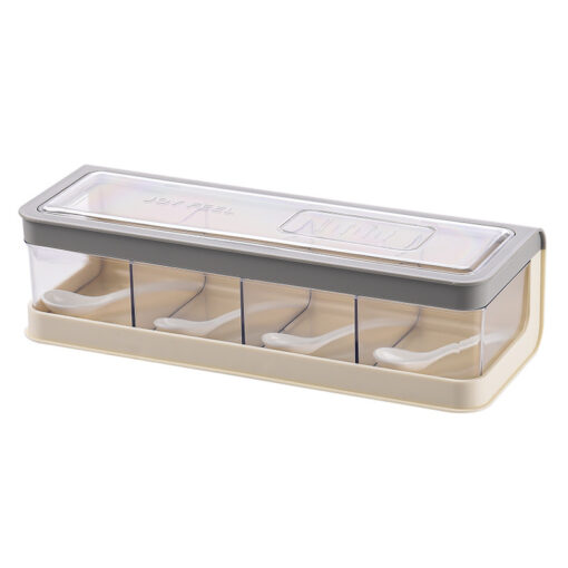 Multi-compartment Transparent Kitchen Seasoning Box - Image 4