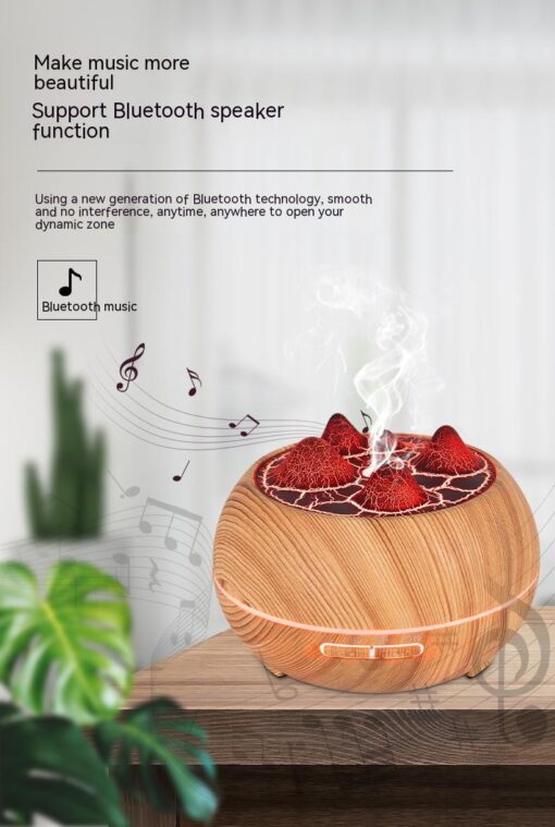 Wood Grain Mountain Atmosphere Flame Humidifier - Image 7