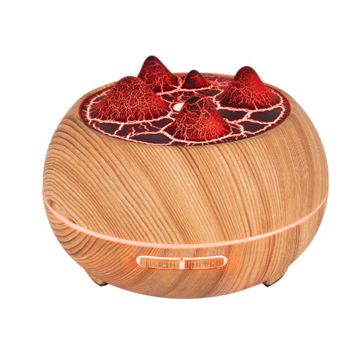 Wood Grain Mountain Atmosphere Flame Humidifier - Image 3