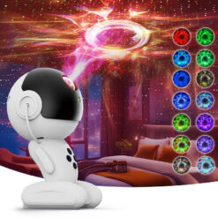 Mini Robot Nebula Starry Star Sky Light Projection Lamp