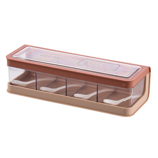 Multi-compartment Transparent Kitchen Seasoning Box - Image 3