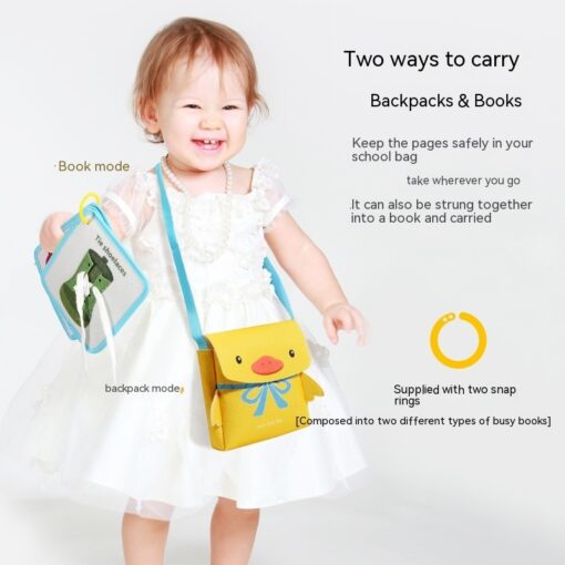 Portable Baby Montessori Early Educational Schoolbag Toy