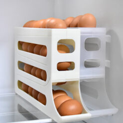 Creative Automatic Slide Egg Kitchen Storage Organizer Box
