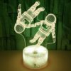 Creative Spaceman Astronaut Colorful 3D Lamp