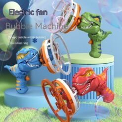 Multifunctional Electric Dinosaur Fan Bubble Maker Toy
