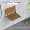 Wall-mounted Wooden Bathroom Folding Bath Stool