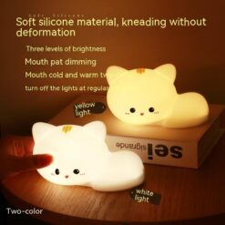 Portable Cute Cat Silicone Night Light Lamp