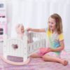 Creative Wooden Doll Cradle Rocking Baby Crib Toy