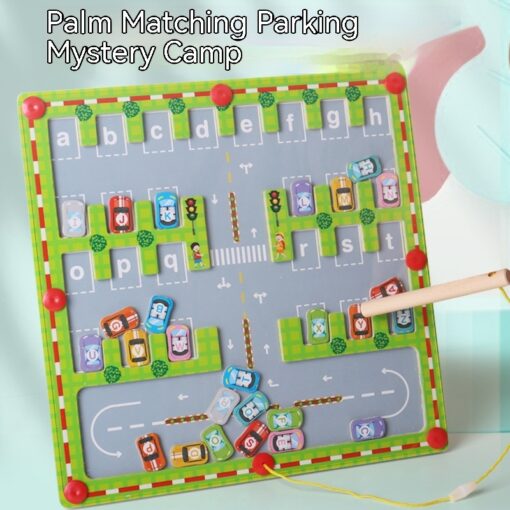 Magnetic Letter Matching Parking Maze Educational Toy