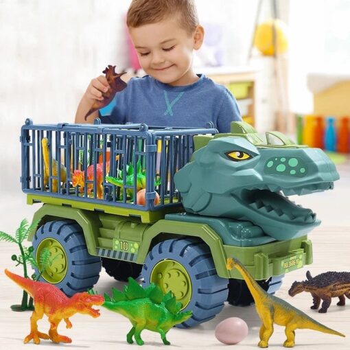 Creative Dinosaur Transporter Puzzle Car Truck Toy